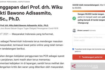 Jubir Satgas COVID-19 sebut Kebijakan PCR bersifat dinamis