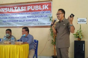 DPRD Kota Palu  uji publik Raperda Pencegahan Narkoba dengan BNN