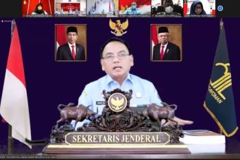 Kakanwil Kemenkumham Sulsel ikuti arahan Sekjen terkait evaluasi kinerja via "teleconference"