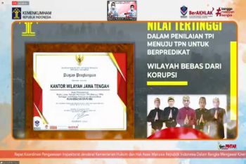 Kemenkumham Jateng borong 3 penghargaan