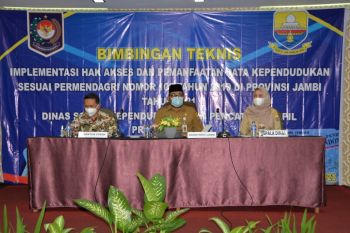 Pemprov Jambi lakukan bimbingan teknis implementasi hak akses data kependudukan