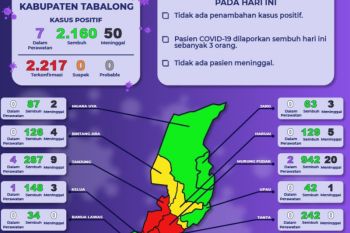 Tiga pasien terpapar COVID-19 di Kabupaten Tabalong sembuh