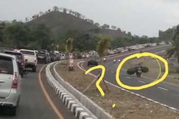 Jalan Bypass Bandara-Mandalika padat merayap ajang balap IATC di Sirkuit Mandalika