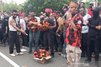 Ratusan anggota Pemuda Pancasila demo terkait rencana pembubaran PAM