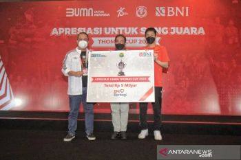 Sebagai bentuk apresiasi BNI sumbangkan 5 milyar untuk PBSI
