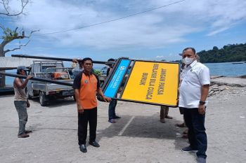 Jasa Raharja Lampung pasang rambu peringatan untuk kurangi kecelakaan