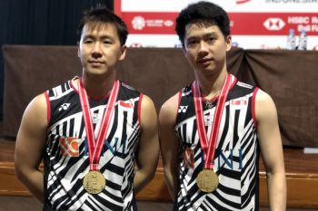 Marcus/Kevin hentikan Popov bersaudara di babak pertama Indonesia Masters 2022