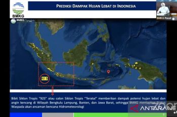 BMKG ingatkan masyarakat agar waspada potensi Siklon Tropis Teratai