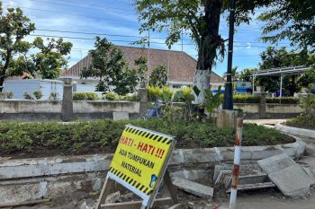Pekerjaan revitalisasi pedestrian Sudirman Yogyakarta mencapai 80 persen