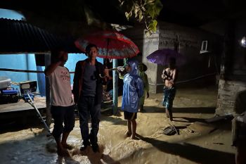Ratusan rumah warga di Desa Kuta Lombok Tengah tergenang banjir