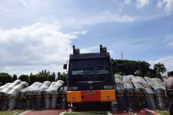Dit Samapta Polda Lampung dan Satpol PP latihan bersama pengendalian unjuk rasa