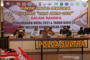 Polda Sultra sinergi lintas sektor mitigasi gangguan  Natal 2021 dan Tahun Baru 2022