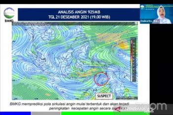 BMKG prakirakan suspek badai tropis di Laut Timor dan Arafura menguat dalam 72 jam ke depan