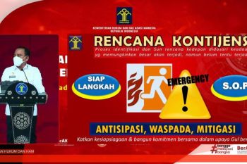 Sekjen Kemenkumham minta jajarannya taati regulasi pencegahan COVID-19