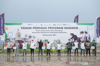 Tanam perdana Program Makmur di Karawang