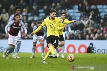 Liga Inggris - Dua penalti Jorginho antar Chelsea kalahkan Aston Villa 3-1