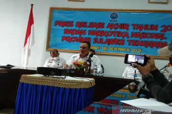 Selama 2021, BNN Sultra ungkap 7,8 kg sabu-sabu dari 18 tersangka