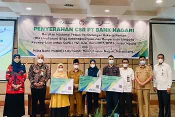 Bank Nagari bantu jaminan kecelakaan kerja dan jaminan kematian bagi pekerja rentan