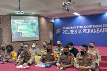 Sepanjang 2021, Polresta Pekanbaru tangani 1.450 kasus kriminal
