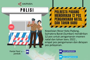 Polresta Padang dirikan 12 pos pengamanan natal dan tahun baru