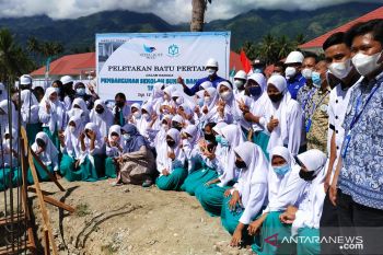 Yayasan Media Group  lanjutkan pembangunan gedung sekolah di Sigi