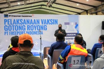 PTFI capai target 89,87 persen vaksinasi COVID-19, dorong pencapaian produksi 2021