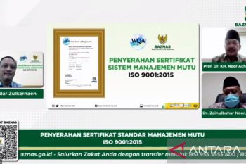 Baznas berhasil pertahankan sertifikat manajemen mutu ISO 9001:2015