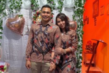Aprilio Manganang bertunangan dengan  sang kekasih hati
