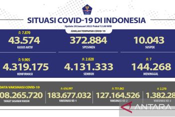 Kasus harian positif COVID-19 tambah 9.905 orang, terbanyak di Jakarta