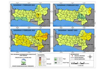 Curah hujan di Jateng selatan diprakirakan masih tinggi