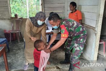 Babinsa Koramil Mindiptana lakukan pendampingan Posyandu