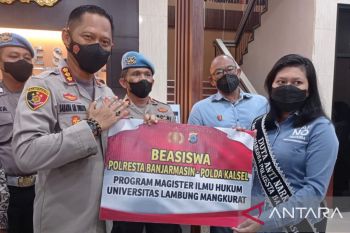 Polisi beri beasiswa magister hukum buat korban asusila di Banjarmasin