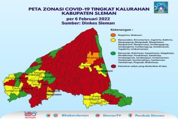 61 persen kelurahan di Sleman masuk zona merah COVID-19