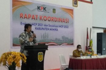 KPK soroti MCP Mimika peringkat sembilan di Papua