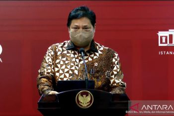 Menko Airlangga sebut puncak Omicron terjadi pada pertengahan Maret 2022