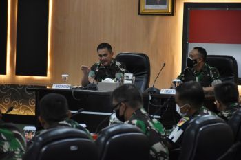 Kodam XIII/Merdeka rapat  pengamanan kunjungan Presiden Jokowi