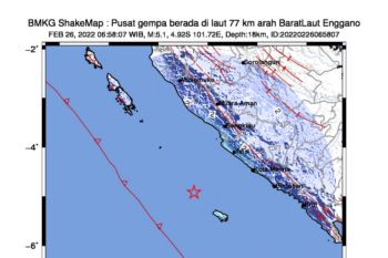 Gempa Bengkulu dipicu subduksi lempeng Zona Megathrust