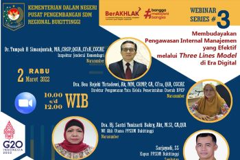 PPSDM Kemendagri Bukittinggi bakal gelar webinar Manajemen Pengawasan Internal
