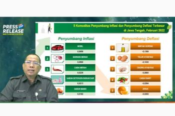 BPS sebut kenaikan harga mobil picu inflasi Jateng pada Februari 2022