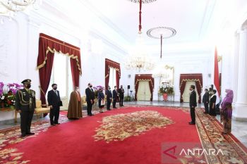 Presiden Jokowi terima surat kepercayaan enam duta besar negara sahabat