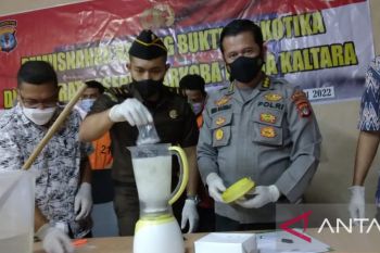 Polda Kaltara musnahkan 987,51 gram sabu