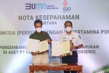 KAI dan Pertamina NRE teken nota kesepahaman pengembangan EBT
