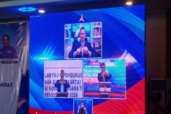 AHY ucapkan  terima kasih pada Jeriko usai lantik Leo Lelo