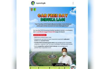 'Car Free Day' di Palangka Raya mulai dibuka kembali
