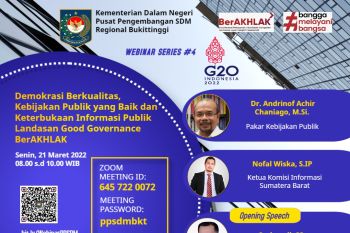 PPSDM Bukittinggi bakal gelar webinar Keterbukaan Informasi Publik