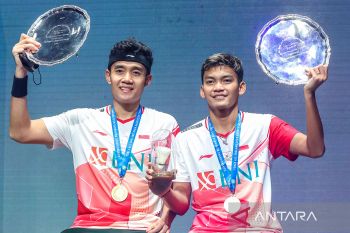 Presiden turut rayakan gelar juara All England Bagas/Fikri