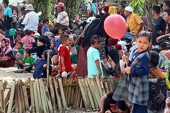 Nasi lemang di lokasi "Bantai Adat"