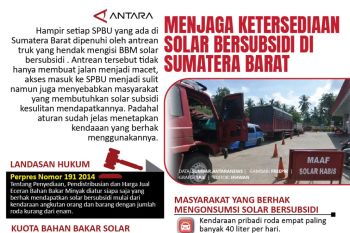 Menjaga ketersediaan solar bersubsidi di Sumatera Barat