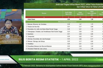 Inflasi Maret dipicu harga cabai merah dan minyak goreng