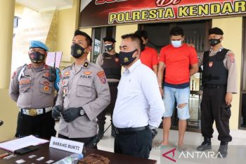 Polisi tangkap dua pengedar sabu lintas Kendari-Konawe Utara